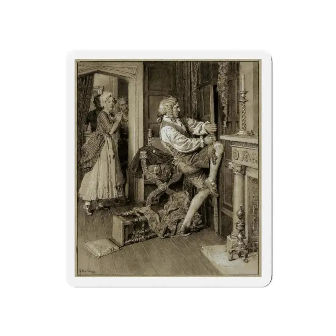 Book or Magazine Illustration (Magazine Illustration) Refrigerator Magnet 5 Inch Die-Cut - The Sticker Space