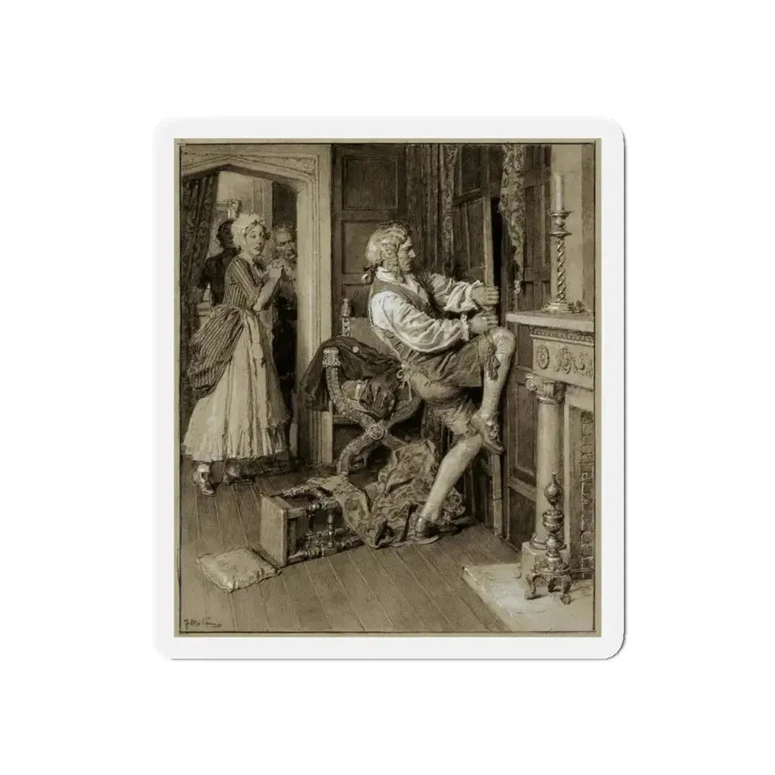 Book or Magazine Illustration (Magazine Illustration) Refrigerator Magnet 6 Inch Die-Cut - The Sticker Space