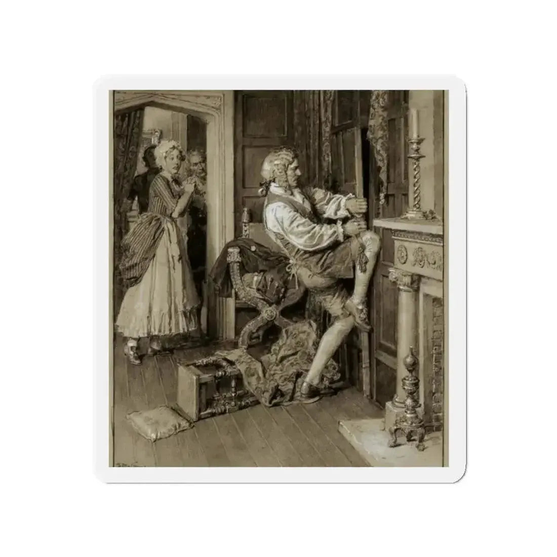 Book or Magazine Illustration (Magazine Illustration) Refrigerator Magnet - The Sticker Space