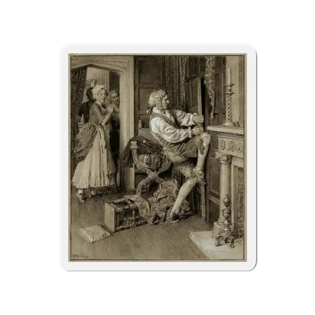 Book or Magazine Illustration (Magazine Illustration) Refrigerator Magnet - The Sticker Space