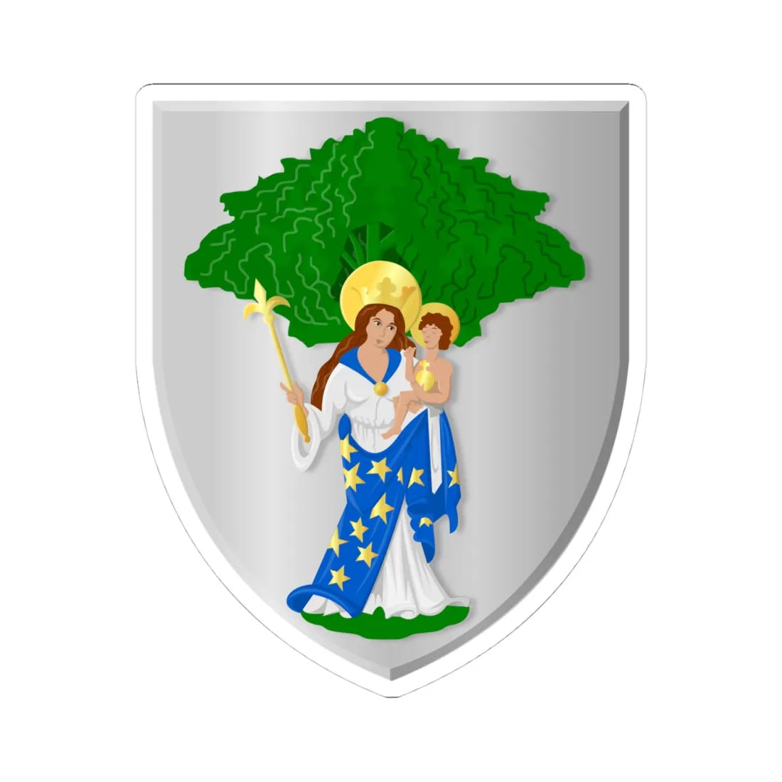 Boom wapen (Belgium) (Coat of Arms) STICKER Vinyl Kiss-Cut Decal 4 Inch White - The Sticker Space