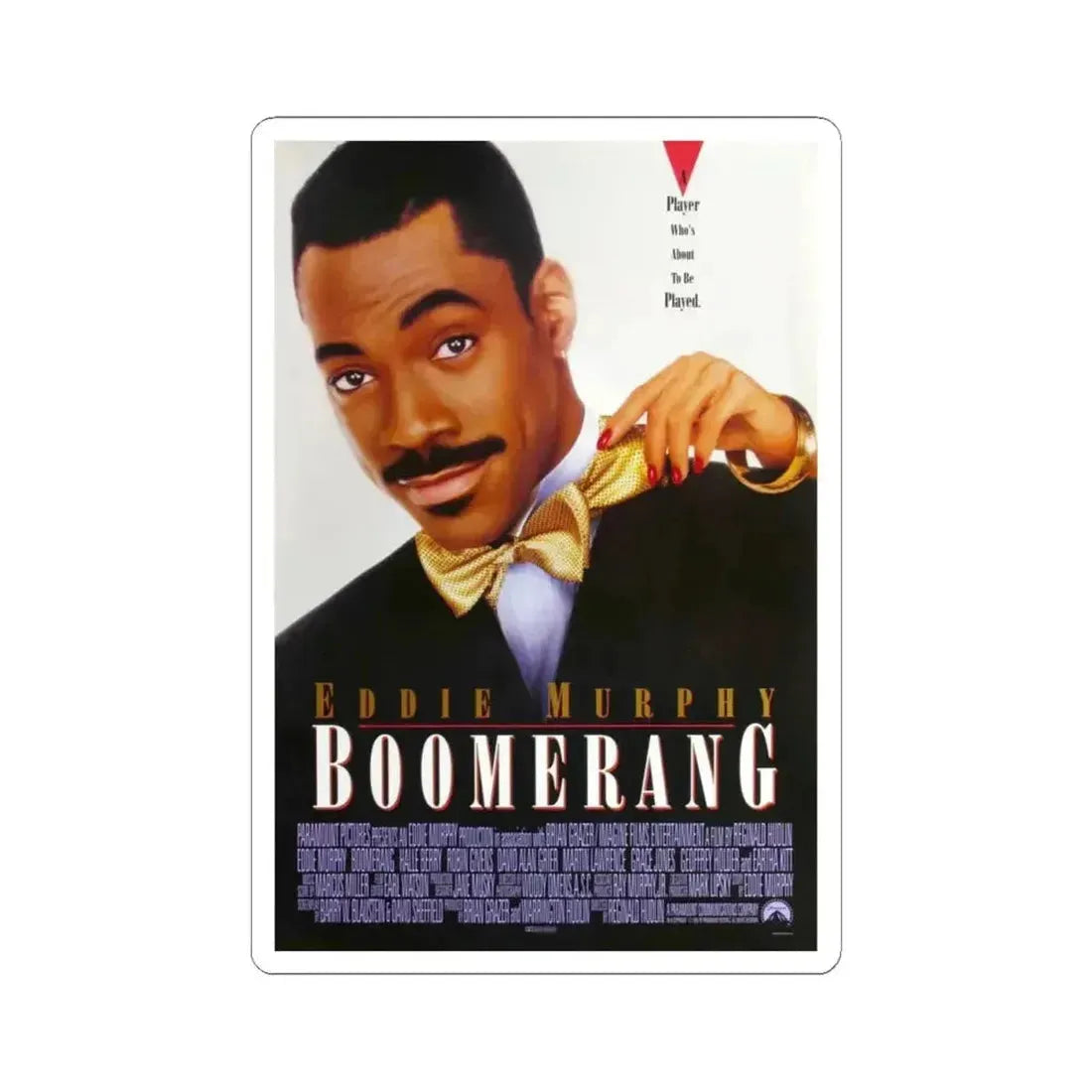 Boomerang 1992 Movie Poster - STICKER Vinyl Kiss-Cut Decal 4 Inch White - The Sticker Space