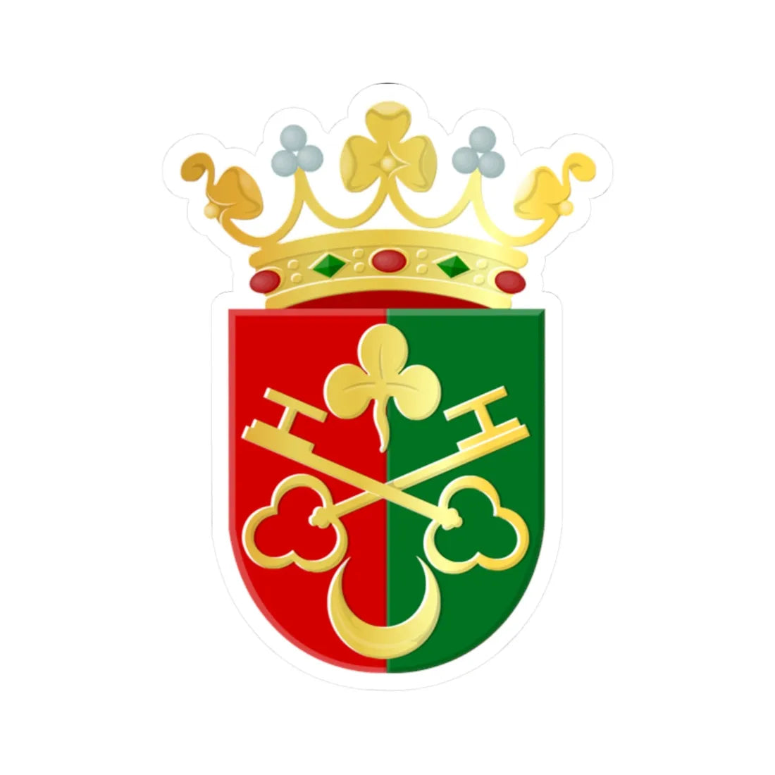 Boornsterhem wapen (Netherlands) (Coat of Arms) STICKER Vinyl Kiss-Cut Decal 2 Inch White - The Sticker Space