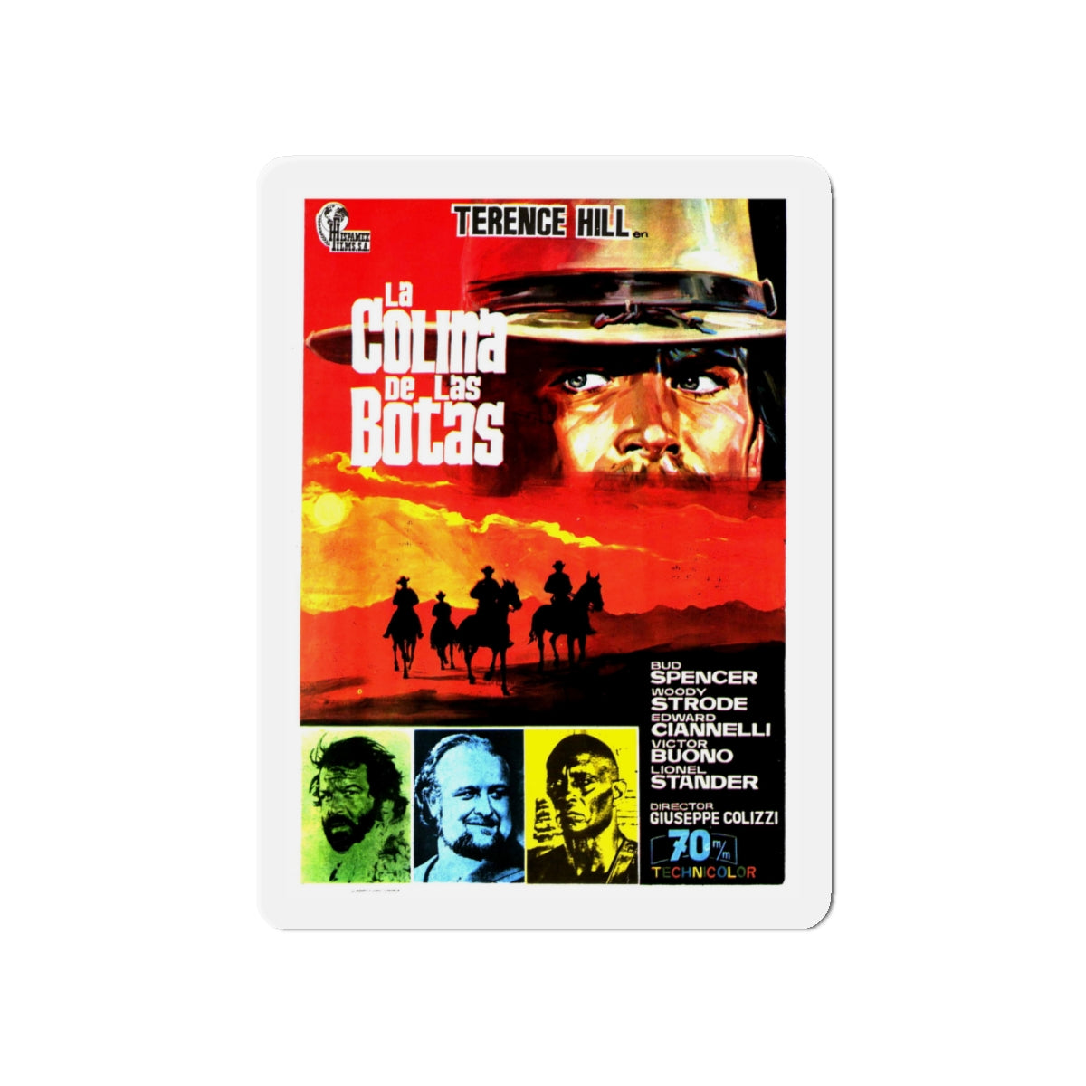 BOOT HILL (2) 1969 Movie Poster - Die-Cut Magnet-5" x 5"-The Sticker Space