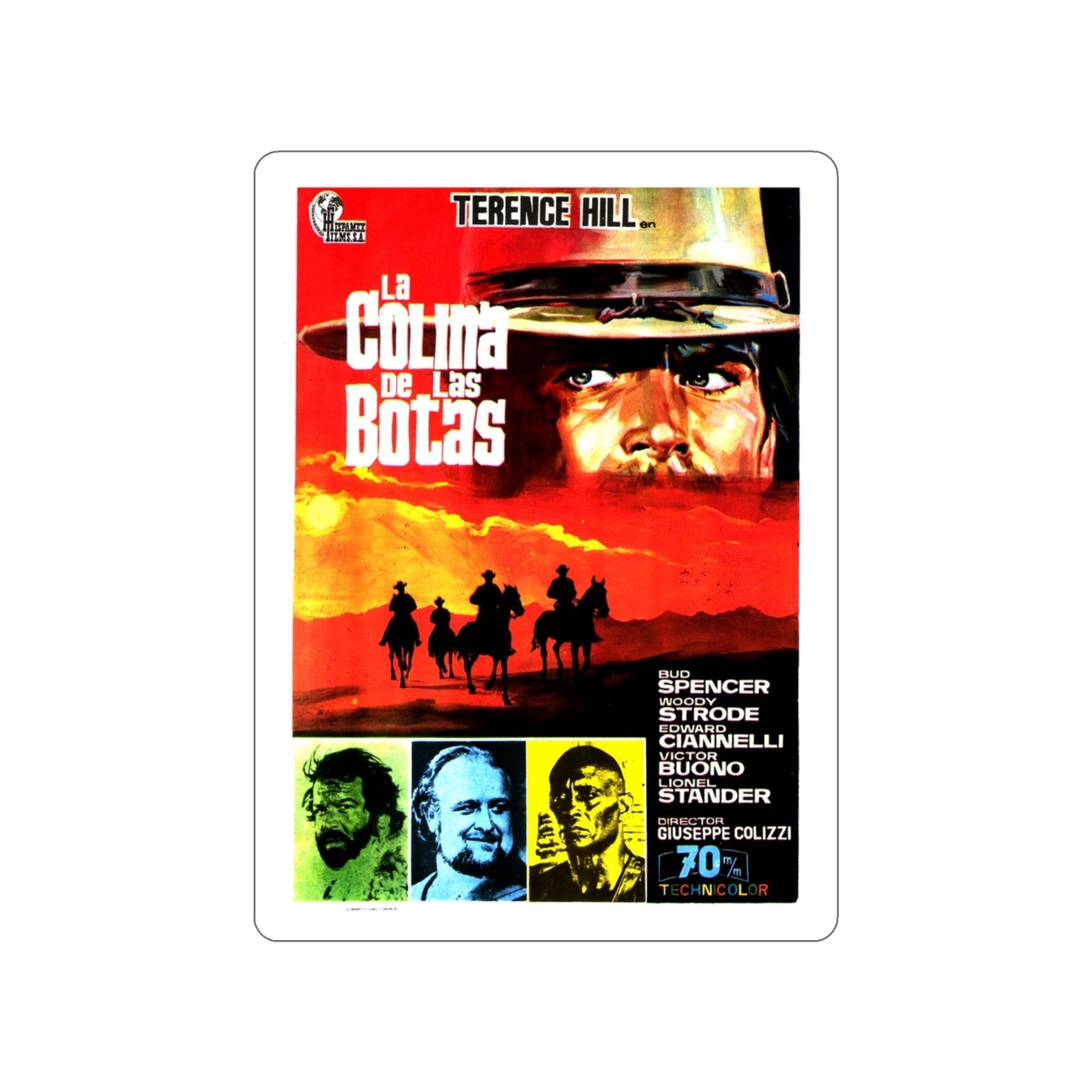 BOOT HILL (2) 1969 Movie Poster STICKER Vinyl Die-Cut Decal-3 Inch-The Sticker Space