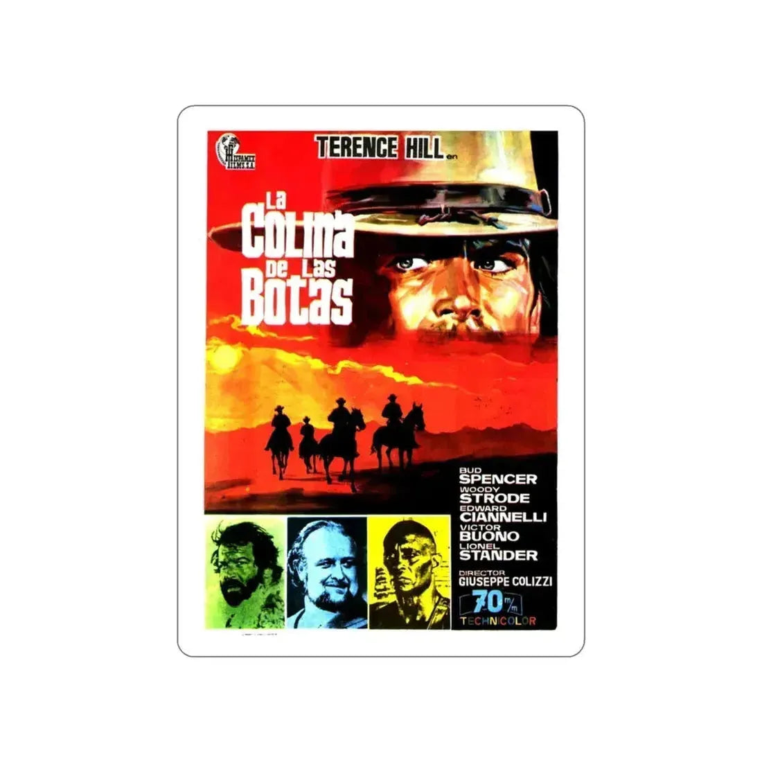 BOOT HILL (2) 1969 Movie Poster STICKER Vinyl Die-Cut Decal 3 Inch - The Sticker Space