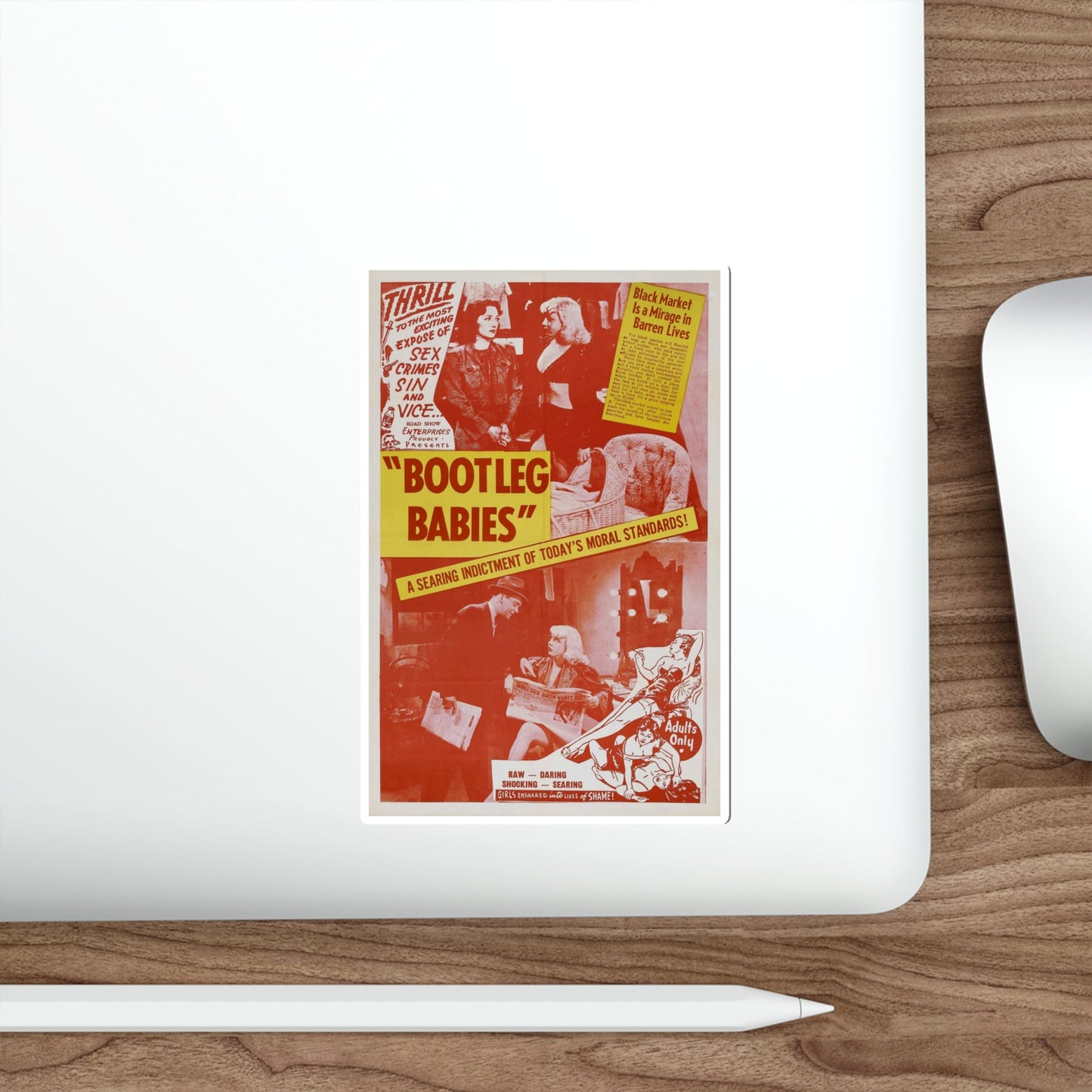 BOOTLEG BABIES 1940 Movie Poster STICKER Vinyl Die-Cut Decal-The Sticker Space