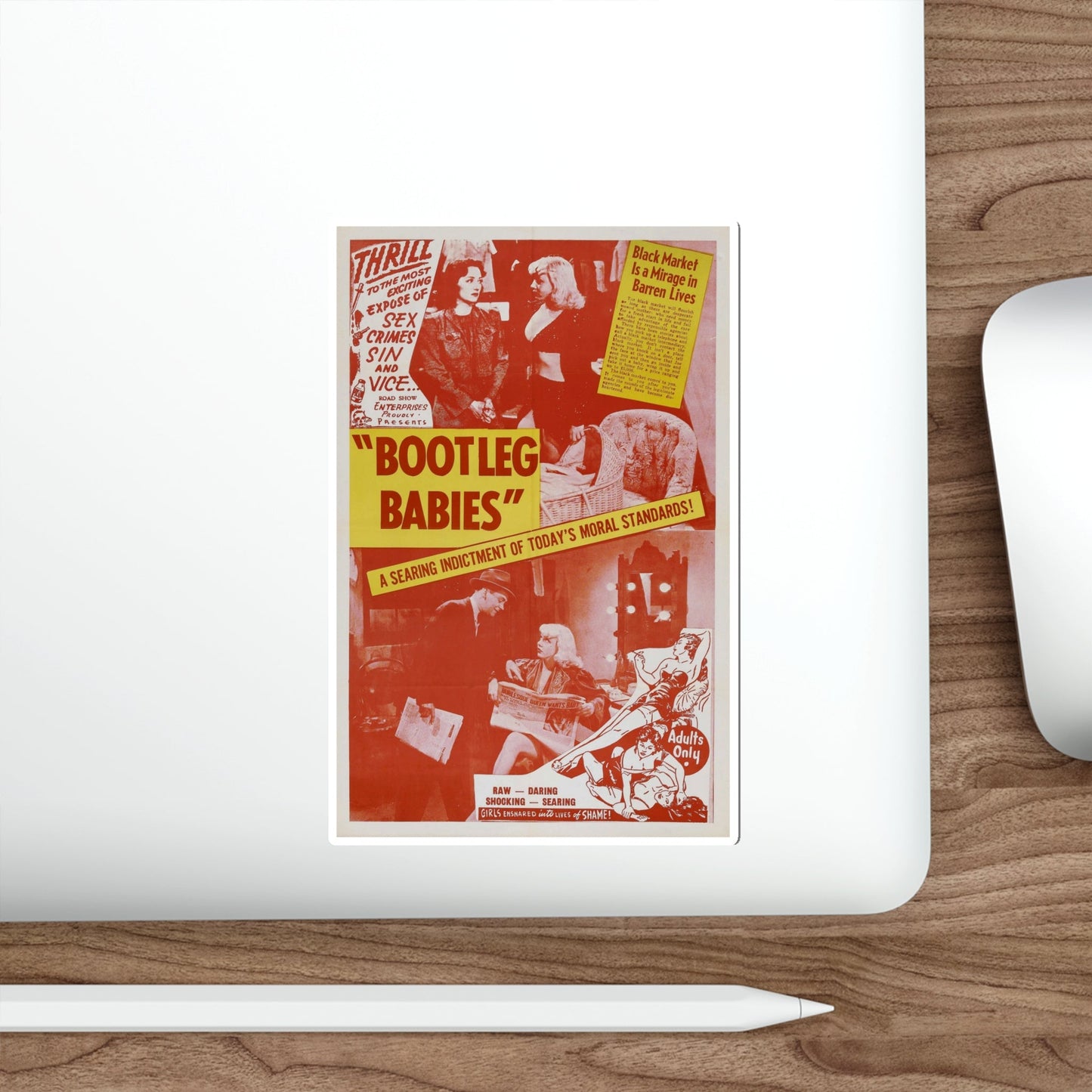 BOOTLEG BABIES 1940 Movie Poster STICKER Vinyl Die-Cut Decal-The Sticker Space