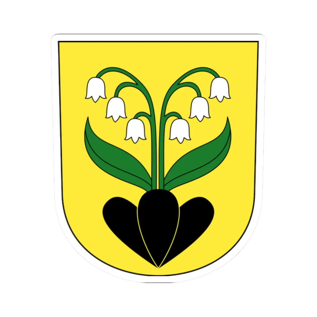 Boppelsen-blazon (Switzerland) (Coat of Arms) STICKER Vinyl Kiss-Cut Decal 2 Inch White - The Sticker Space