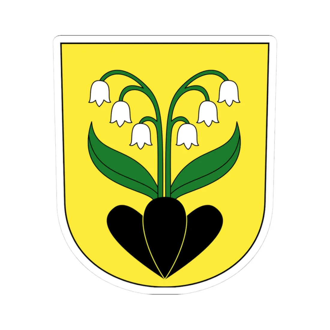 Boppelsen-blazon (Switzerland) (Coat of Arms) STICKER Vinyl Kiss-Cut Decal 3 Inch White - The Sticker Space
