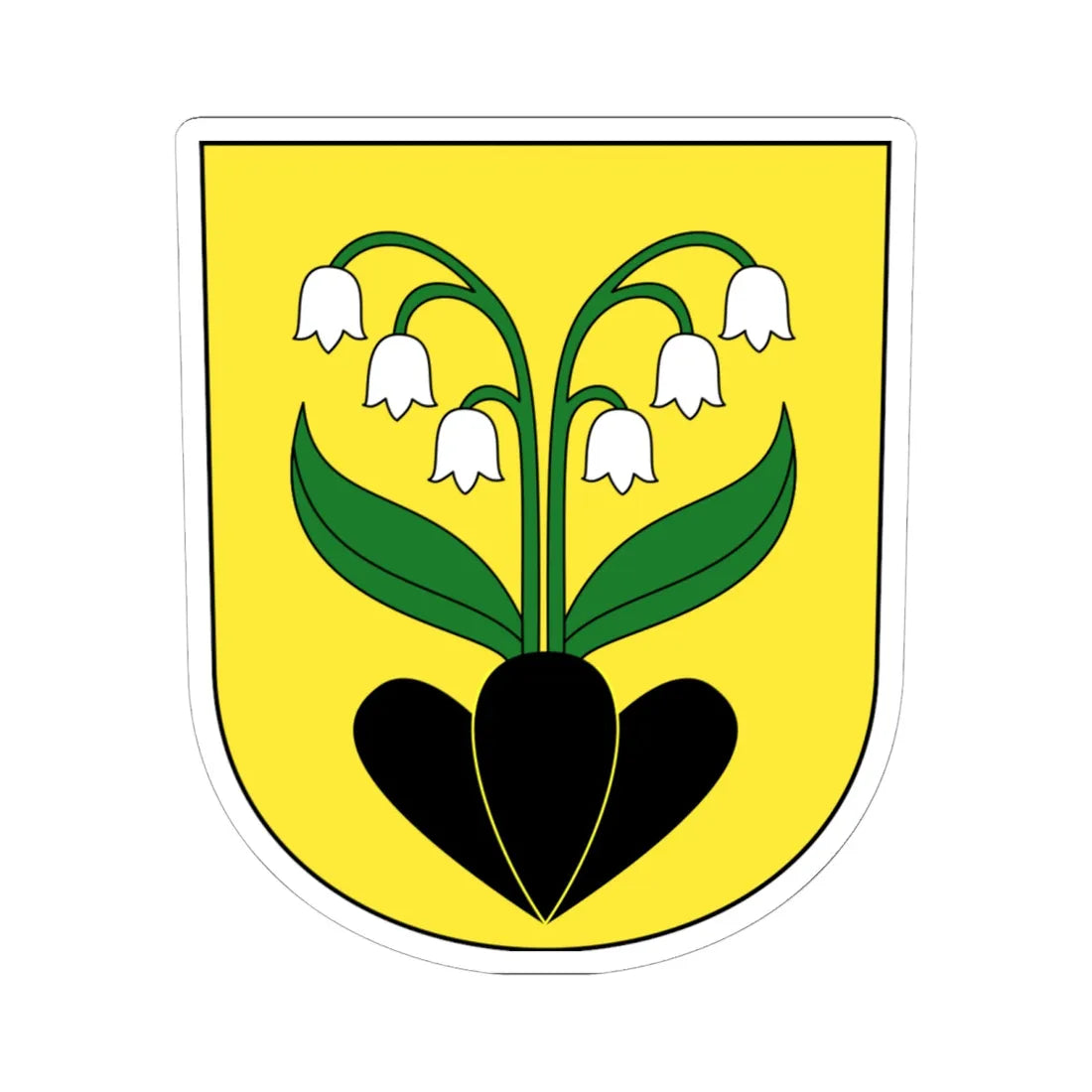 Boppelsen-blazon (Switzerland) (Coat of Arms) STICKER Vinyl Kiss-Cut Decal 6 Inch White - The Sticker Space