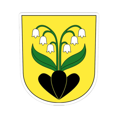 Boppelsen-blazon (Switzerland) (Coat of Arms) STICKER Vinyl Kiss-Cut Decal 6 Inch White - The Sticker Space