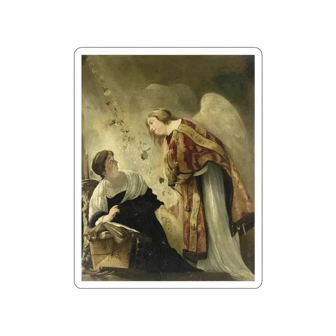 BOR, Paulus - The Annunciation (Artwork) STICKER Vinyl Die-Cut Decal White Die-Cut 6 Inch - The Sticker Space