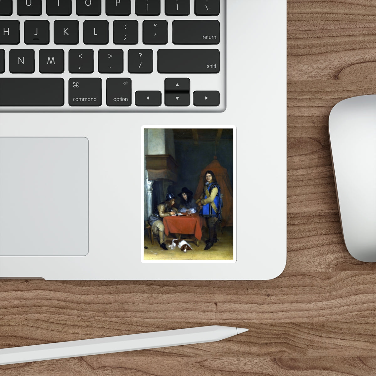 BORCH, Gerard ter - An Officer dictating a Letter (Artwork) STICKER Vinyl Die-Cut Decal-The Sticker Space