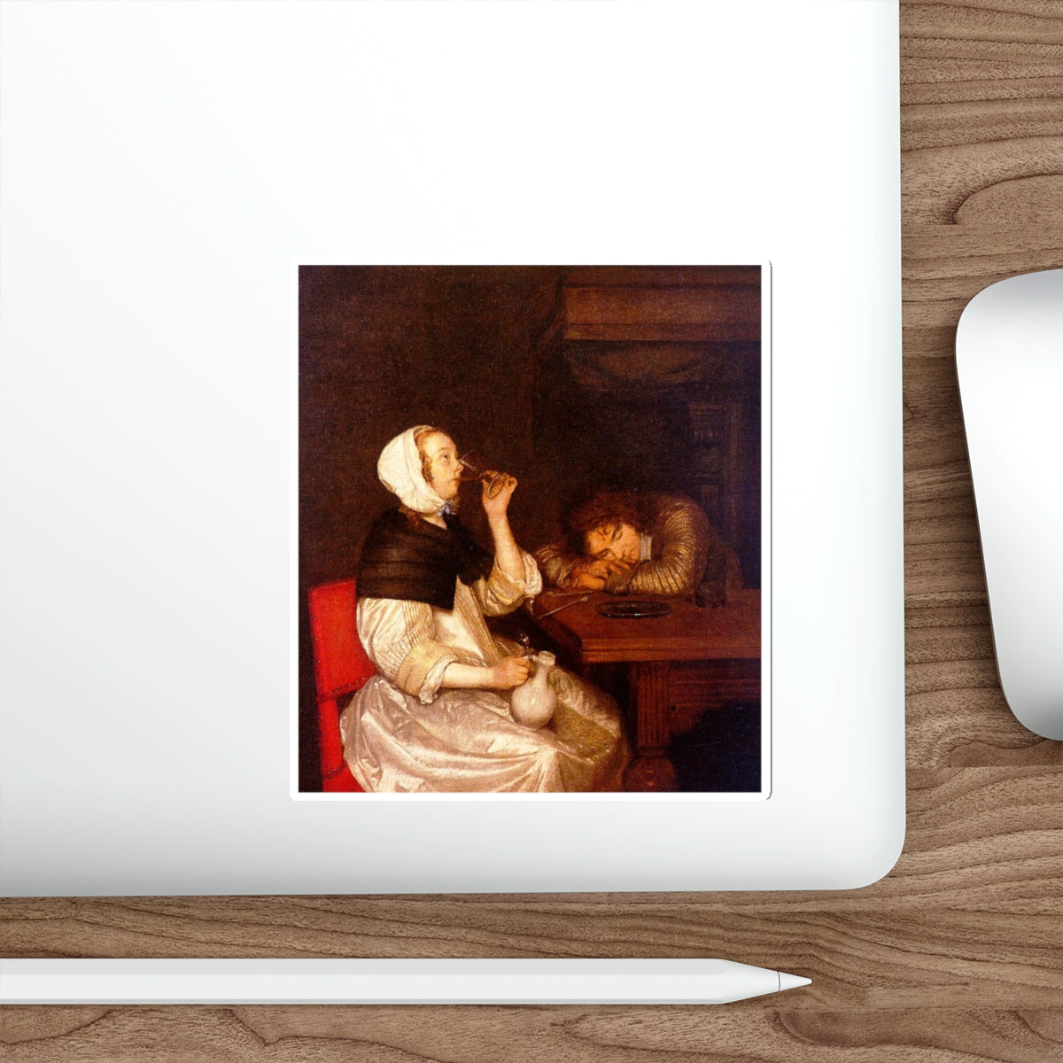 BORCH, Gerard ter - Drink (Artwork) STICKER Vinyl Die-Cut Decal-The Sticker Space