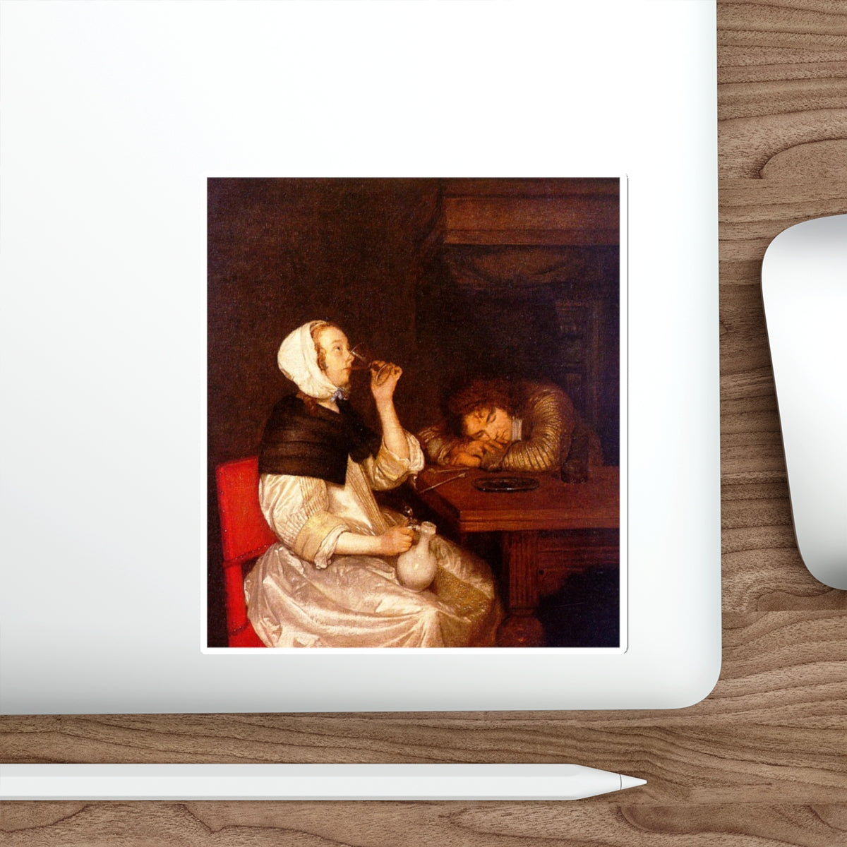 BORCH, Gerard ter - Drink (Artwork) STICKER Vinyl Die-Cut Decal-The Sticker Space