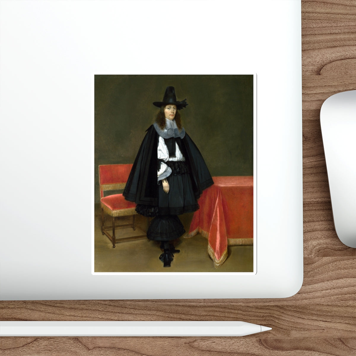 BORCH, Gerard ter - Portrait of a Young Man (Artwork) STICKER Vinyl Die-Cut Decal-The Sticker Space