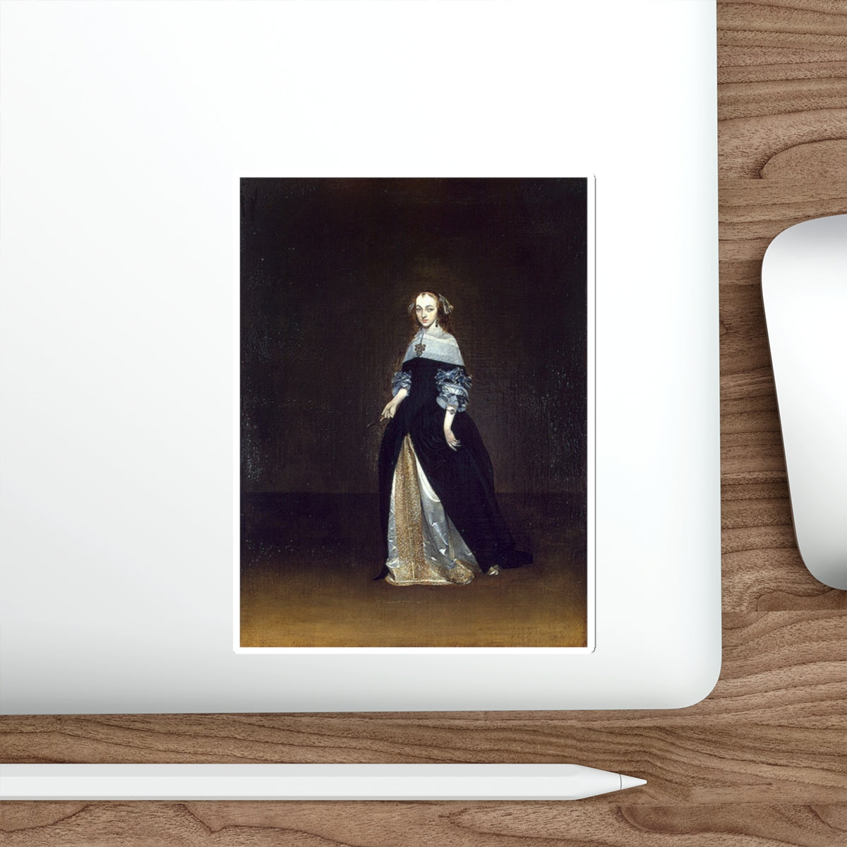 BORCH, Gerard ter - Portrait of Catarina van Leunink (Artwork) STICKER Vinyl Die-Cut Decal-The Sticker Space