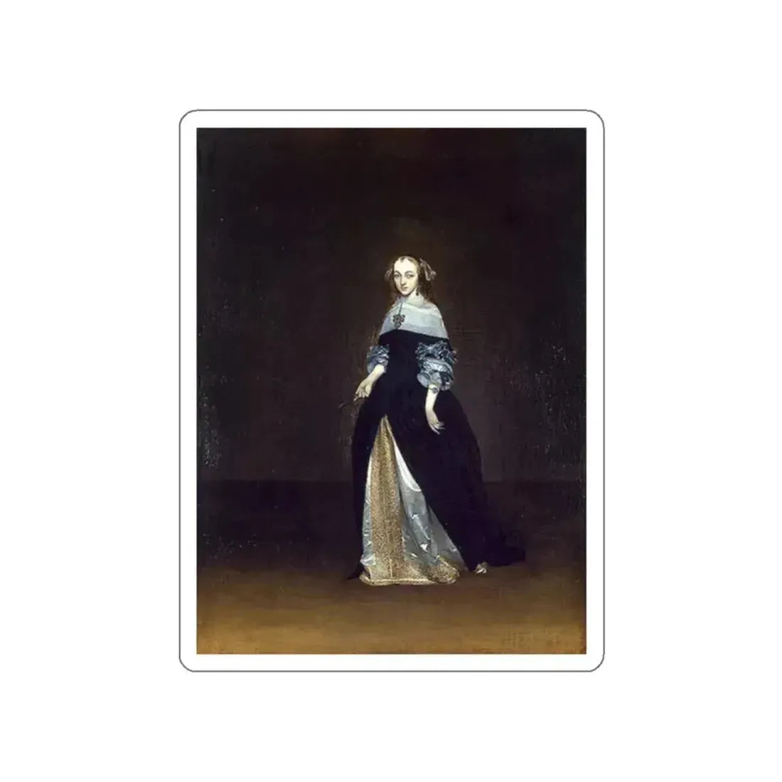 BORCH, Gerard ter - Portrait of Catarina van Leunink (Artwork) STICKER Vinyl Die-Cut Decal - The Sticker Space