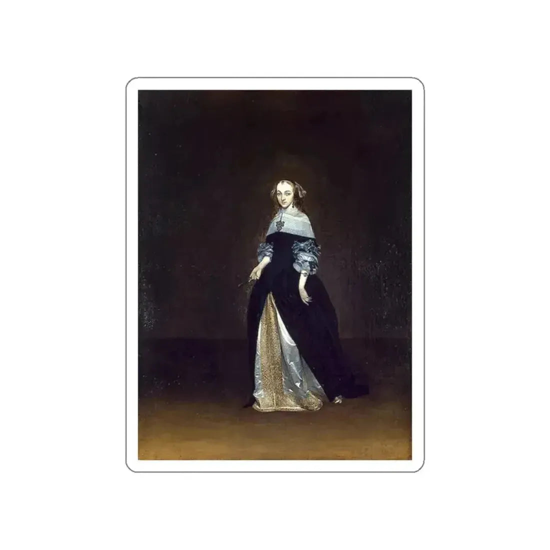 BORCH, Gerard ter - Portrait of Catarina van Leunink (Artwork) STICKER Vinyl Die-Cut Decal - The Sticker Space