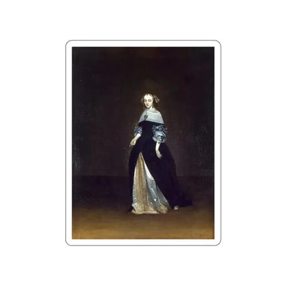 BORCH, Gerard ter - Portrait of Catarina van Leunink (Artwork) STICKER Vinyl Die-Cut Decal White Die-Cut 2 Inch - The Sticker Space