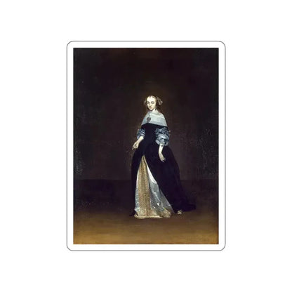 BORCH, Gerard ter - Portrait of Catarina van Leunink (Artwork) STICKER Vinyl Die-Cut Decal White Die-Cut 3 Inch - The Sticker Space