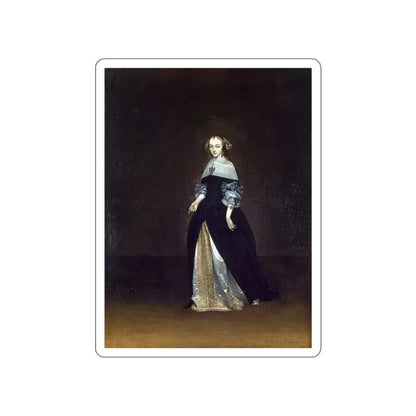 BORCH, Gerard ter - Portrait of Catarina van Leunink (Artwork) STICKER Vinyl Die-Cut Decal White Die-Cut 5 Inch - The Sticker Space