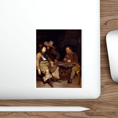 BORCH, Gerard ter - Soldier Blowing Smoke in the Face of His Sleeping Companion (Artwork) STICKER Vinyl Die-Cut Decal-The Sticker Space