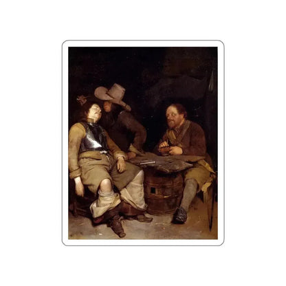 BORCH, Gerard ter - Soldier Blowing Smoke in the Face of His Sleeping Companion (Artwork) STICKER Vinyl Die-Cut Decal - The Sticker Space