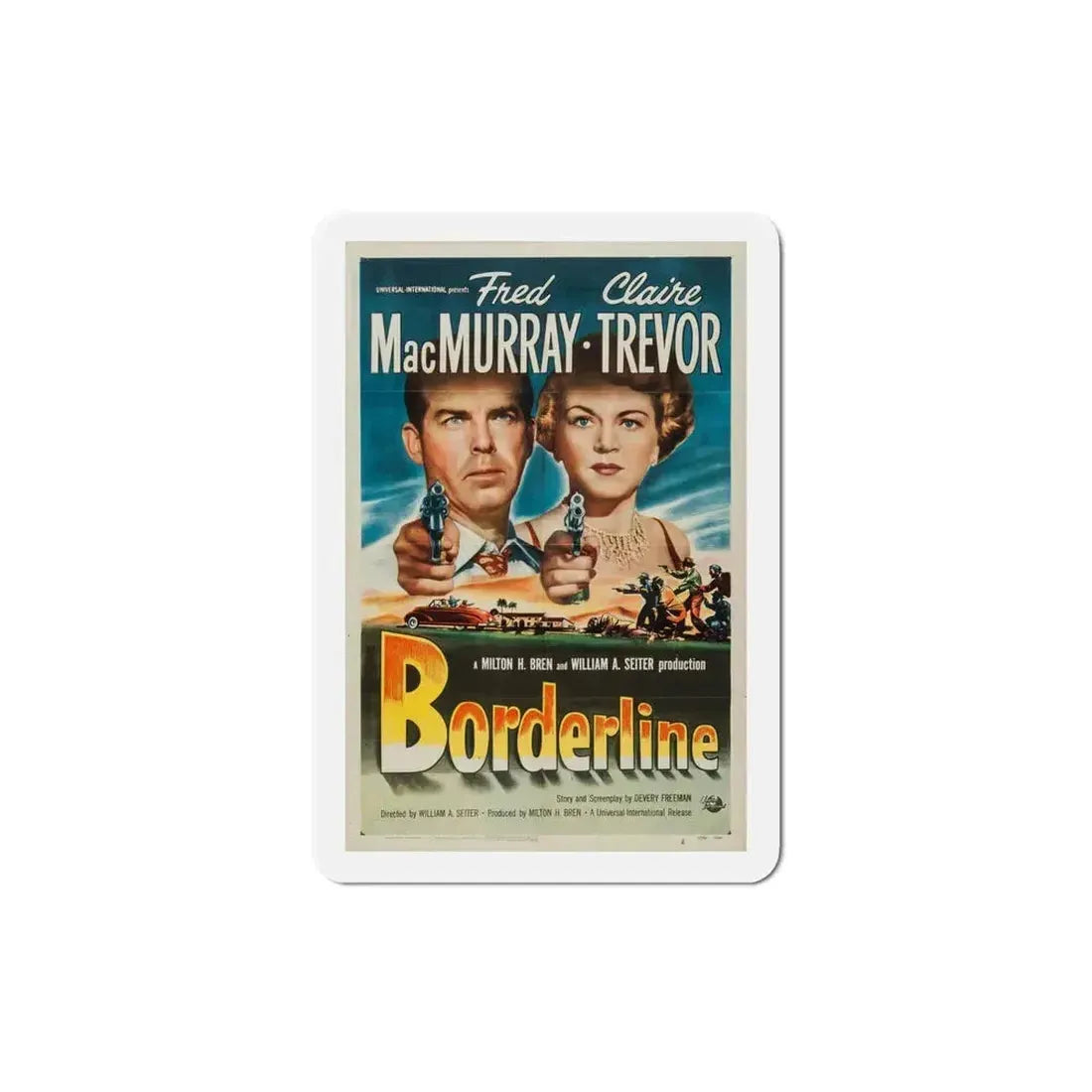 Borderline 1950 Movie Poster Refrigerator Magnet 4 Inch - The Sticker Space