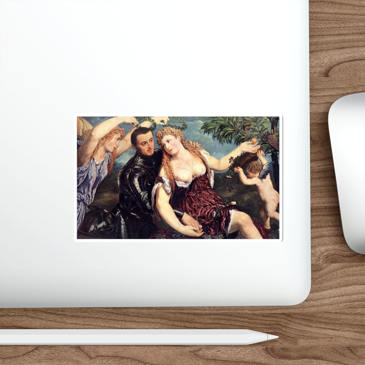 BORDONE, Paris - Allegory with Lovers (Artwork) STICKER Vinyl Die-Cut Decal-The Sticker Space