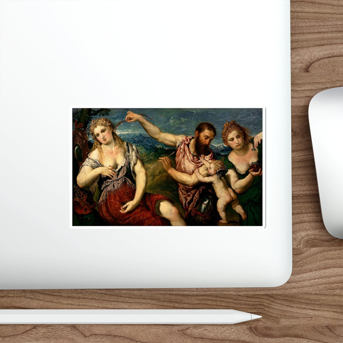 BORDONE, Paris - Allegory with the love of Mars and Venus (Artwork) STICKER Vinyl Die-Cut Decal-The Sticker Space