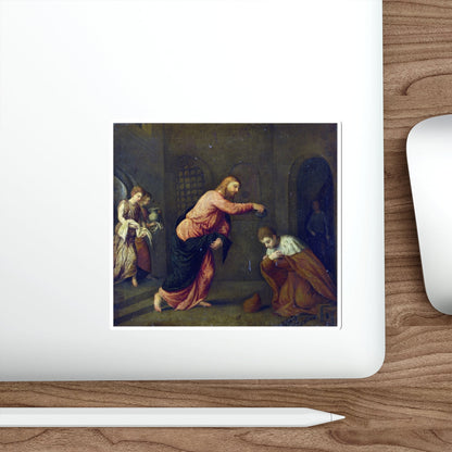 BORDONE, Paris - Christ baptising Saint John Martyr (Artwork) STICKER Vinyl Die-Cut Decal-The Sticker Space