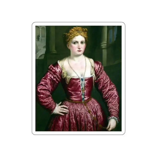 BORDONE, Paris - Portrait of a Young Woman2 (Artwork) STICKER Vinyl Die-Cut Decal White Die-Cut 2 Inch - The Sticker Space