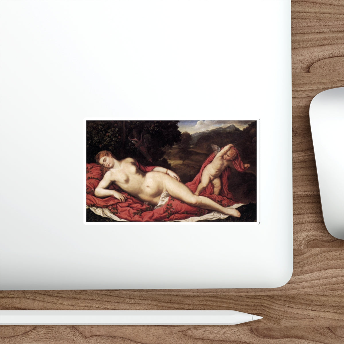 BORDONE, Paris - Sleeping Venus with Cupid (Artwork) STICKER Vinyl Die-Cut Decal-The Sticker Space