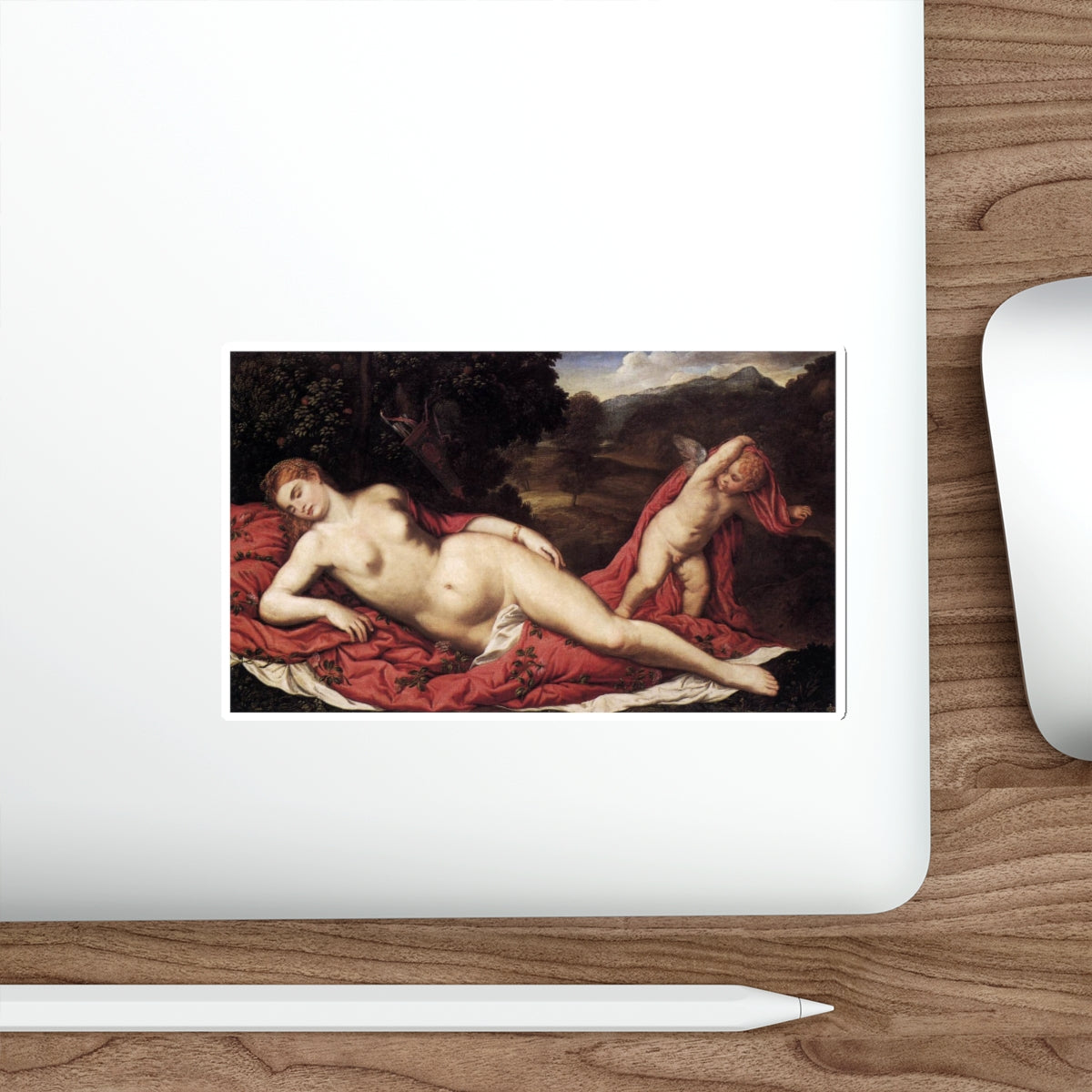 BORDONE, Paris - Sleeping Venus with Cupid (Artwork) STICKER Vinyl Die-Cut Decal-The Sticker Space