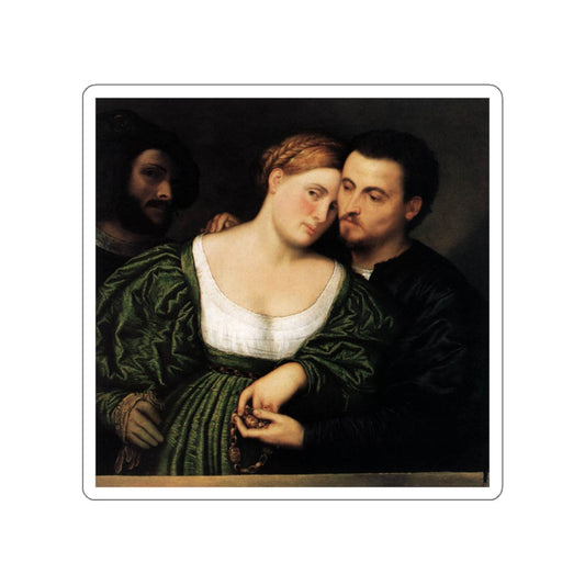 BORDONE, Paris - The Venetian Lovers (Artwork) STICKER Vinyl Die-Cut Decal-White-The Sticker Space