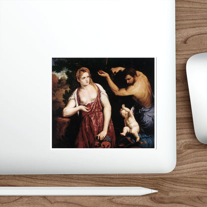 BORDONE, Paris - Venus and Mars with Cupid (Artwork) STICKER Vinyl Die-Cut Decal-The Sticker Space