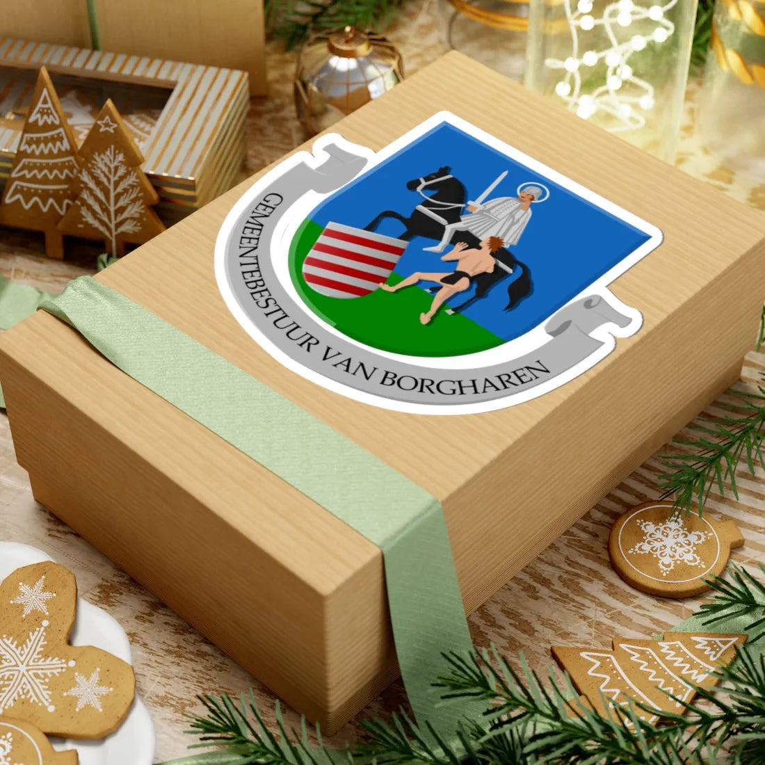 Borgharen wapen (Netherlands) (Coat of Arms) STICKER Vinyl Kiss-Cut Decal - The Sticker Space