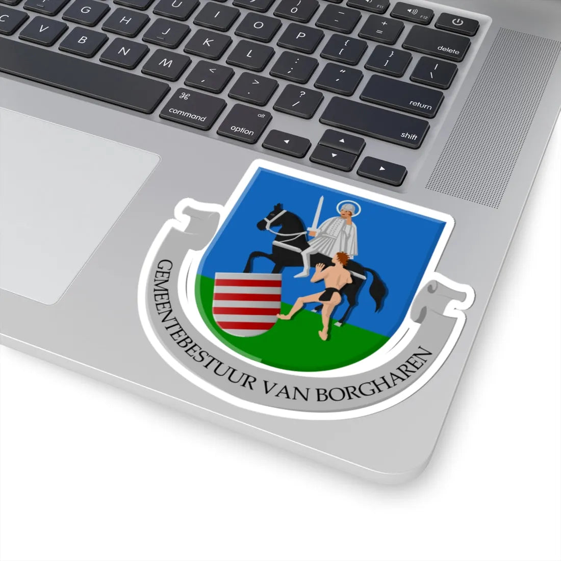 Borgharen wapen (Netherlands) (Coat of Arms) STICKER Vinyl Kiss-Cut Decal - The Sticker Space