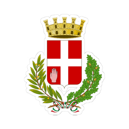Borgomanero-Stemma (Italy) (Coat of Arms) STICKER Vinyl Kiss-Cut Decal 4 Inch White - The Sticker Space