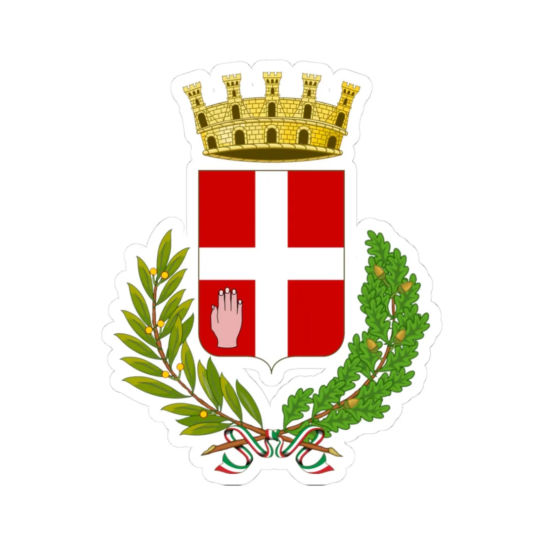 Borgomanero-Stemma (Italy) (Coat of Arms) STICKER Vinyl Kiss-Cut Decal - The Sticker Space