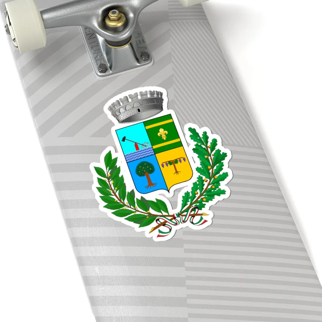 Borgomezzavalle-Stemma (Italy) (Coat of Arms) STICKER Vinyl Kiss-Cut Decal - The Sticker Space