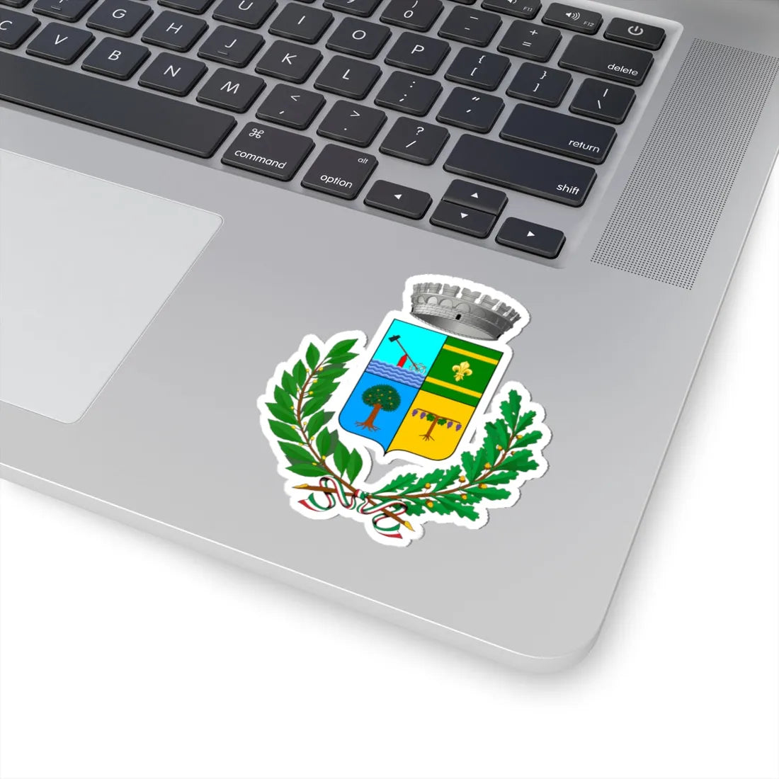Borgomezzavalle-Stemma (Italy) (Coat of Arms) STICKER Vinyl Kiss-Cut Decal - The Sticker Space