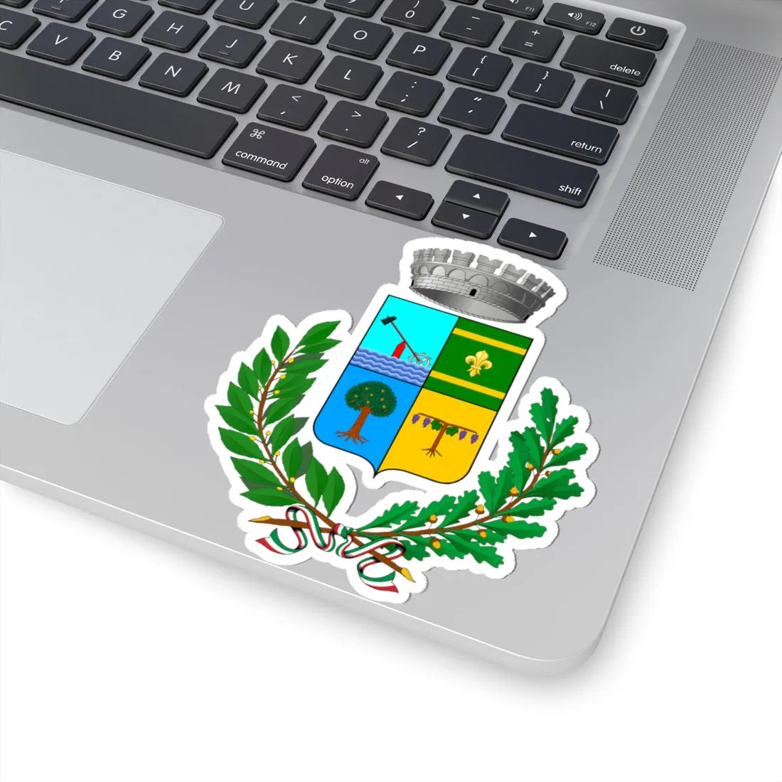 Borgomezzavalle-Stemma (Italy) (Coat of Arms) STICKER Vinyl Kiss-Cut Decal - The Sticker Space