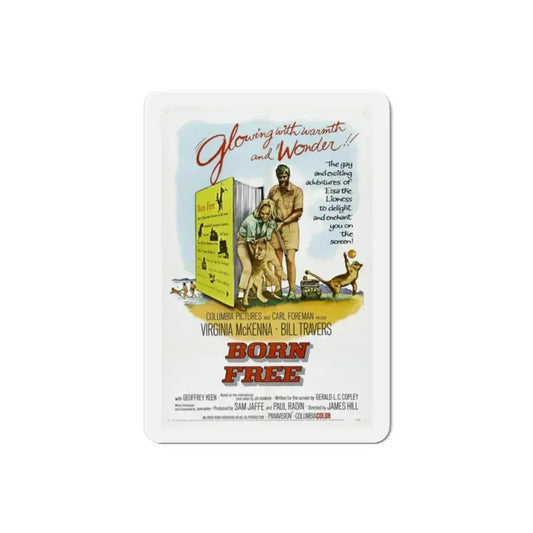 Born Free 1966 Movie Poster Refrigerator Magnet 2 Inch - The Sticker Space