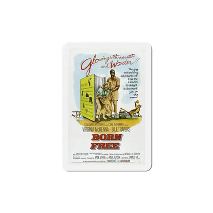 Born Free 1966 Movie Poster Refrigerator Magnet 5 Inch - The Sticker Space