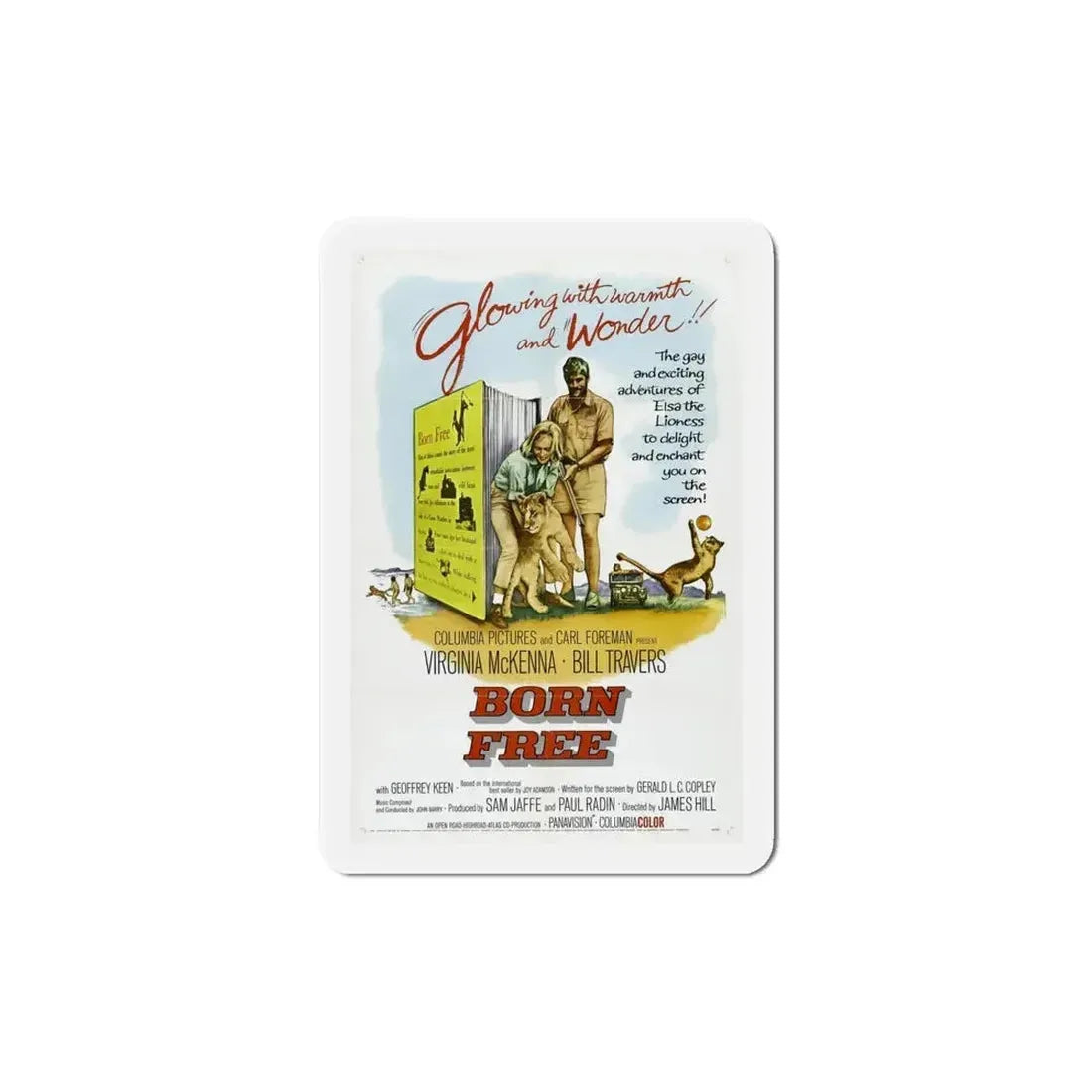 Born Free 1966 Movie Poster Refrigerator Magnet - The Sticker Space