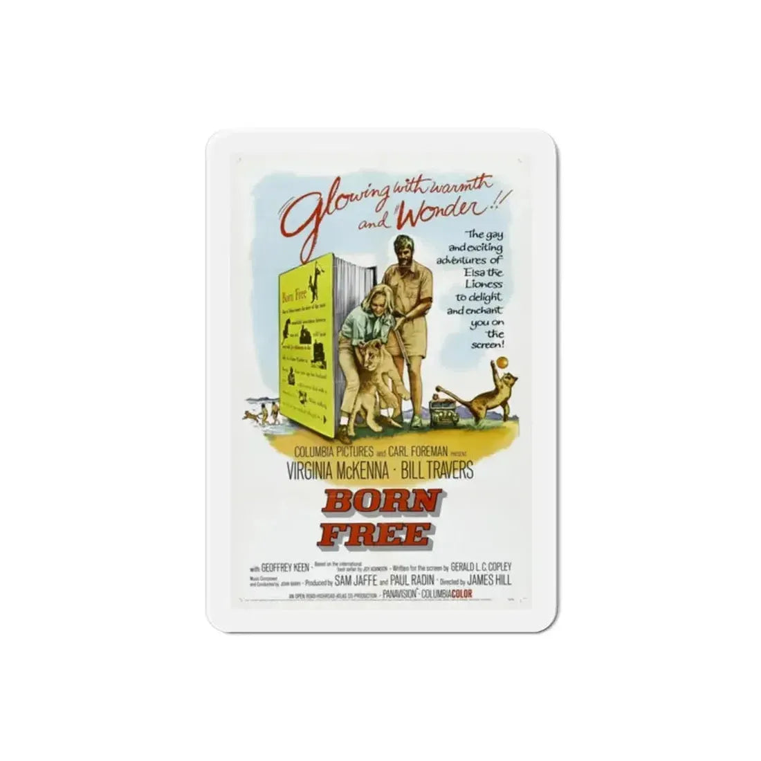 Born Free 1966 Movie Poster Refrigerator Magnet - The Sticker Space