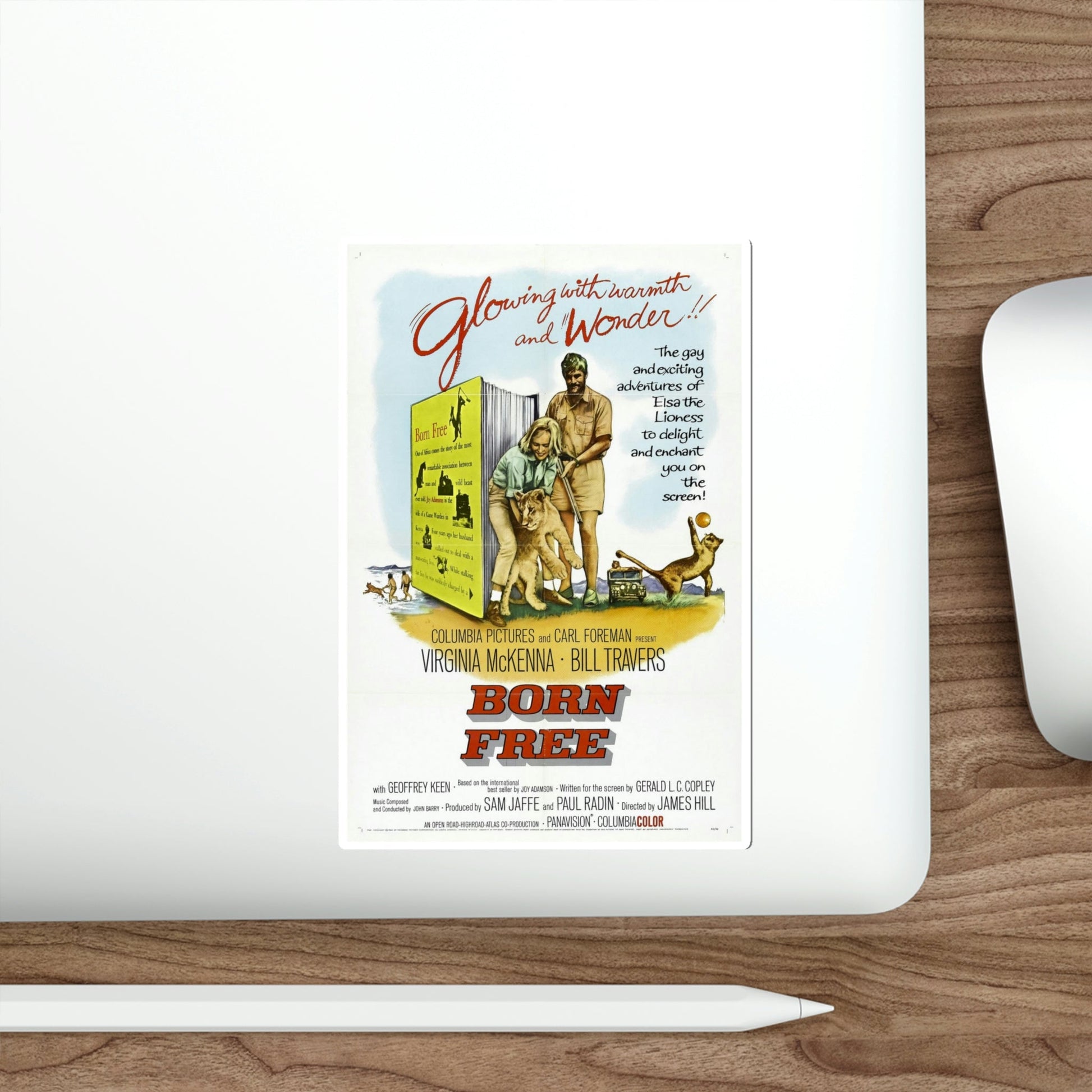 Born Free 1966 Movie Poster STICKER Vinyl Die-Cut Decal-The Sticker Space